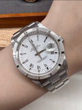 preowned- original Rolex 15210 34mm date just Swiss 3135 movement band（x11 links）