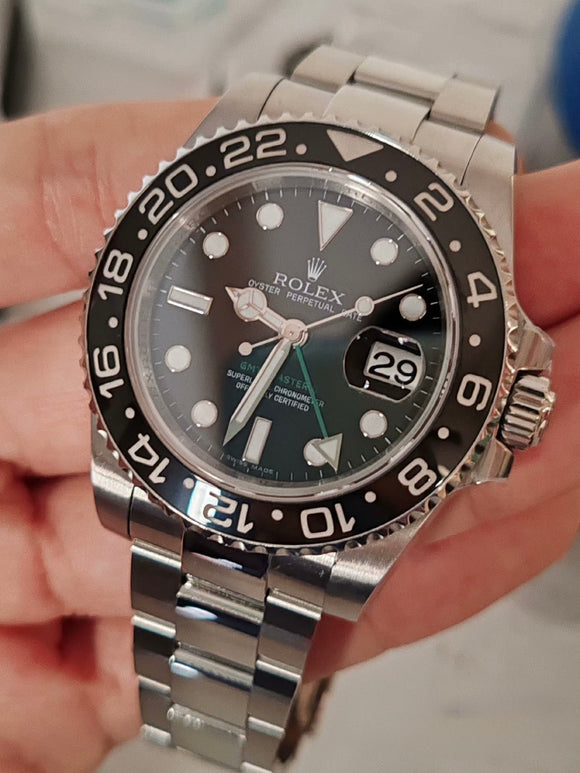 Rolex gmt master （GEN dial / bezel / dial/ hands/ date /crystal ）116710LN 3186 movement