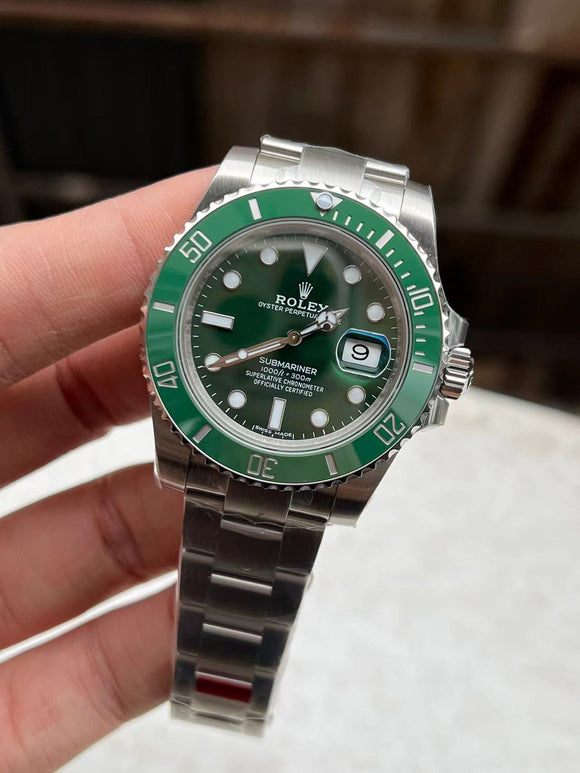 VS 3135 40mm ROLEX 116610lv hulk watch