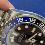 ROLEX 126710 gmt 3285 movement Batman black and blue bezel watch