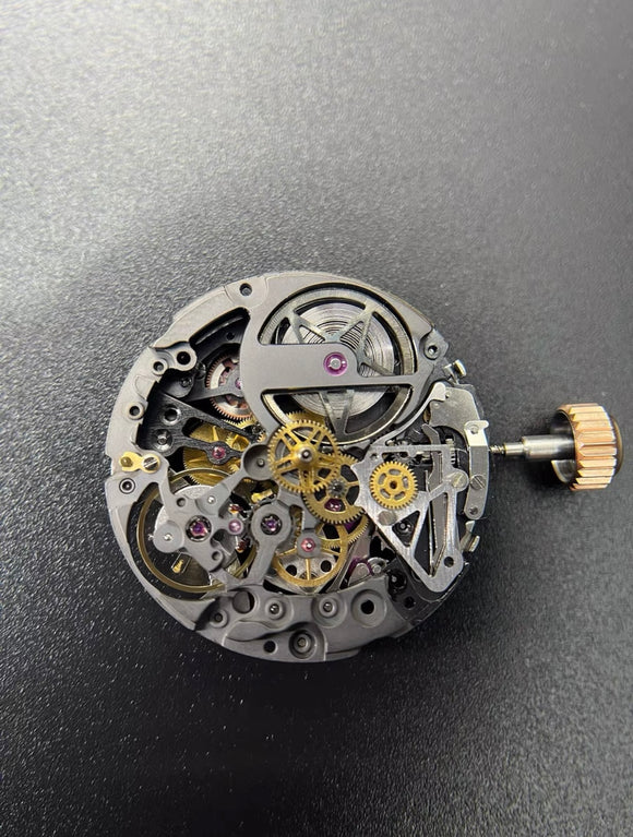 dandong made custom clone cal.4130 Modified parts hollowed-outmovement for Rolex Daytona