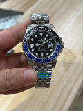 clean ROLEX 126710 gmt 3285 72 hours movement Batman pepsi watch