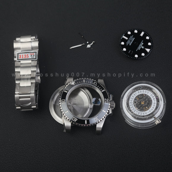 ZZ FACTORY V3 904L STEEL 3135 + NEW 3135 MOVEMENT WATCH PARTS TOP QUALITY SUBMARINER 116610 40MM