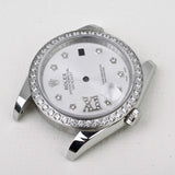 36mm diamond dial watch repair rolex case kit for women fit 2824 movement