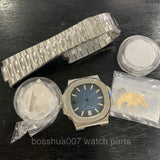 Patek Philippe 5711 nautilus 316l steel case kit fit 2824 movement blue dial