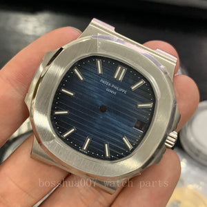 Patek Philippe 5711 nautilus 316l steel case kit fit 2824 movement blue dial