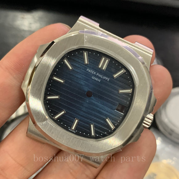 Patek Philippe 5711 nautilus 316l steel case kit fit 2824 movement blue dial