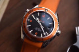 PLANET OCEAN PROFESSIONAL ORANGE BEZEL 42MM 1:1 VSF BEST EDITION ON ORANGE RUBBER STRAP A8500 SUPER CLONE