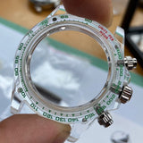 HIGH-END CUSTOM SAPPHIRE MADE CASE KIT FOR ROLEX DAYTONA FIT N4130 CAL.4130 MOVEMENT