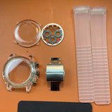 HIGH-END CUSTOM SAPPHIRE MADE CASE KIT FOR ROLEX DAYTONA FIT N4130 CAL.4130 MOVEMENT