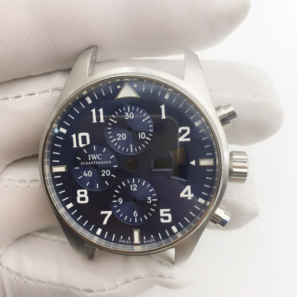 IW377706 PILOT'S WATCHES case kit fit 7750 movement chronograph blue diald